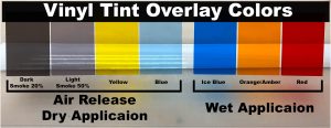 Tint Film Color Chart