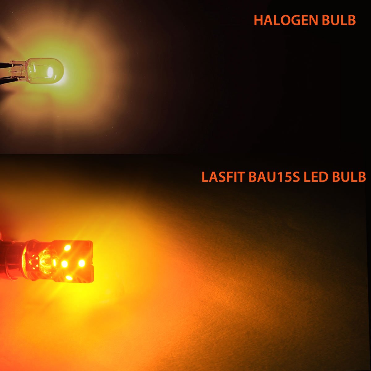 BAU15S LED Bulbs, Lasfit 7507 1156PY PY21W Bulbs Turn Signal Light