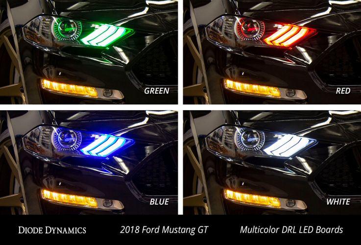 Diode Dynamics Multicolor DRL LED Boards 2018 + Mustang USDM