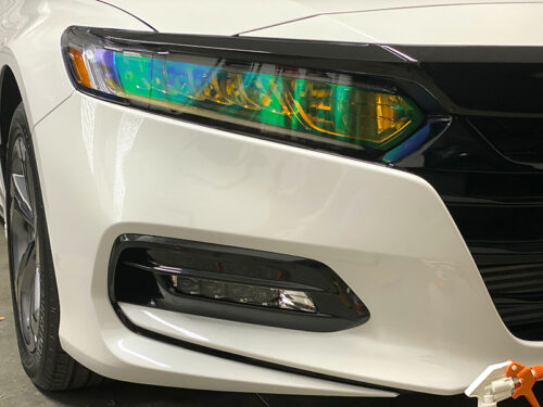 Crux Motorsports 2018 - 2022 Honda Accord Headlight Tint Center Only Chameleon Series - Image 3