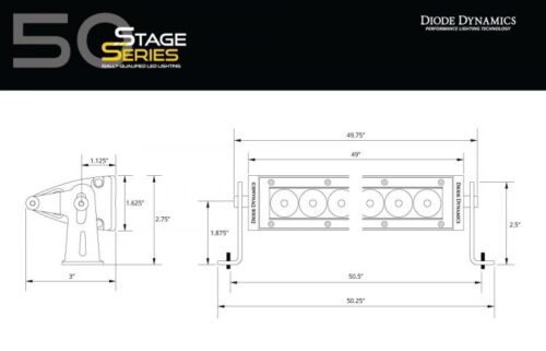 Diode Dynamics Stage Series 50" Light Bar White - Image 3