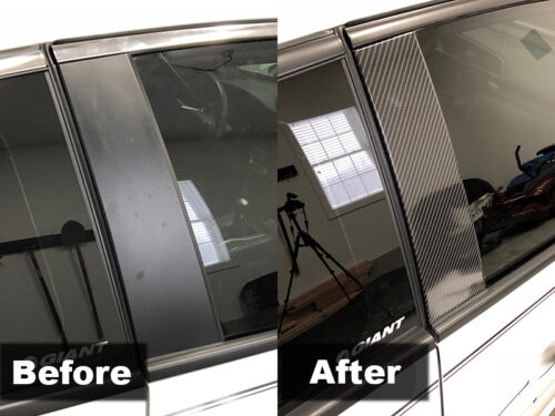 Crux Motorsports 2016 - 2021 Honda Civic Coupe Air Release B Pillar Overlay - Image 2