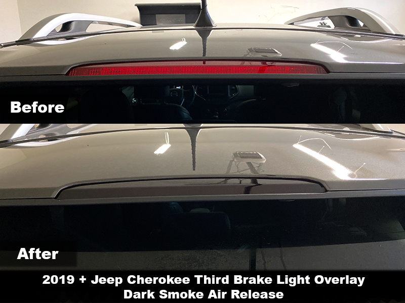 Rear Bumper Reflector Overlay Covers Compatible with 214'-20' Jeep Grand Cherokee Aggressive Overlays 2014-2020 Jeep Grand Cherokee Third Brake Light Tint 3rd Brake Light Overlay 