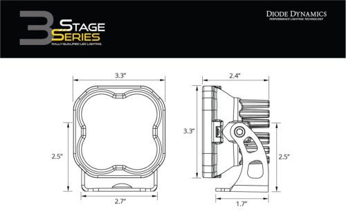 Diode Dynamics SS3 Stage Series LED 3" Pod White - Image 5