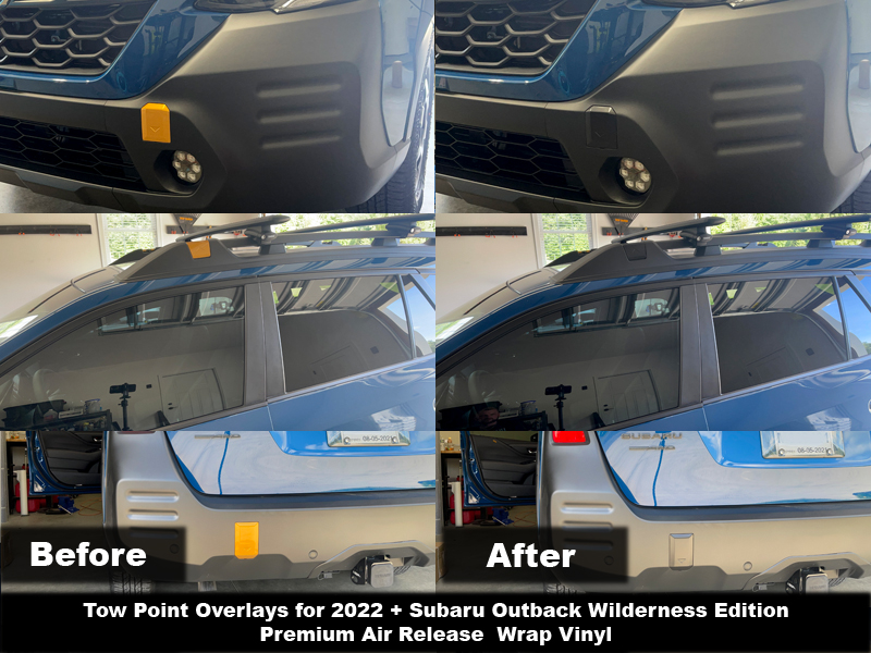 Crux Motorsports Tow Point Overlays for 2022 + Subaru Outback Wilderness  Edition