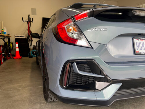 Crux Motorsports Bumper Reflector Tint Overlay for 2017 - 2021 Honda Civic Hatch - Image 2