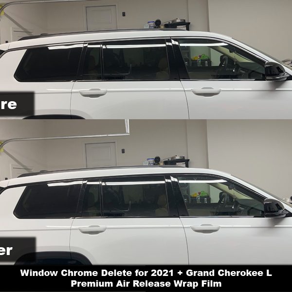 Crux Moto Roof Rail Chrome Delete Kit for 2021 + Jeep Grand Cherokee L & 2022 + Grand Cherokee