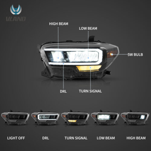 VLAND LED Headlights 2016 + Tacoma - Image 4