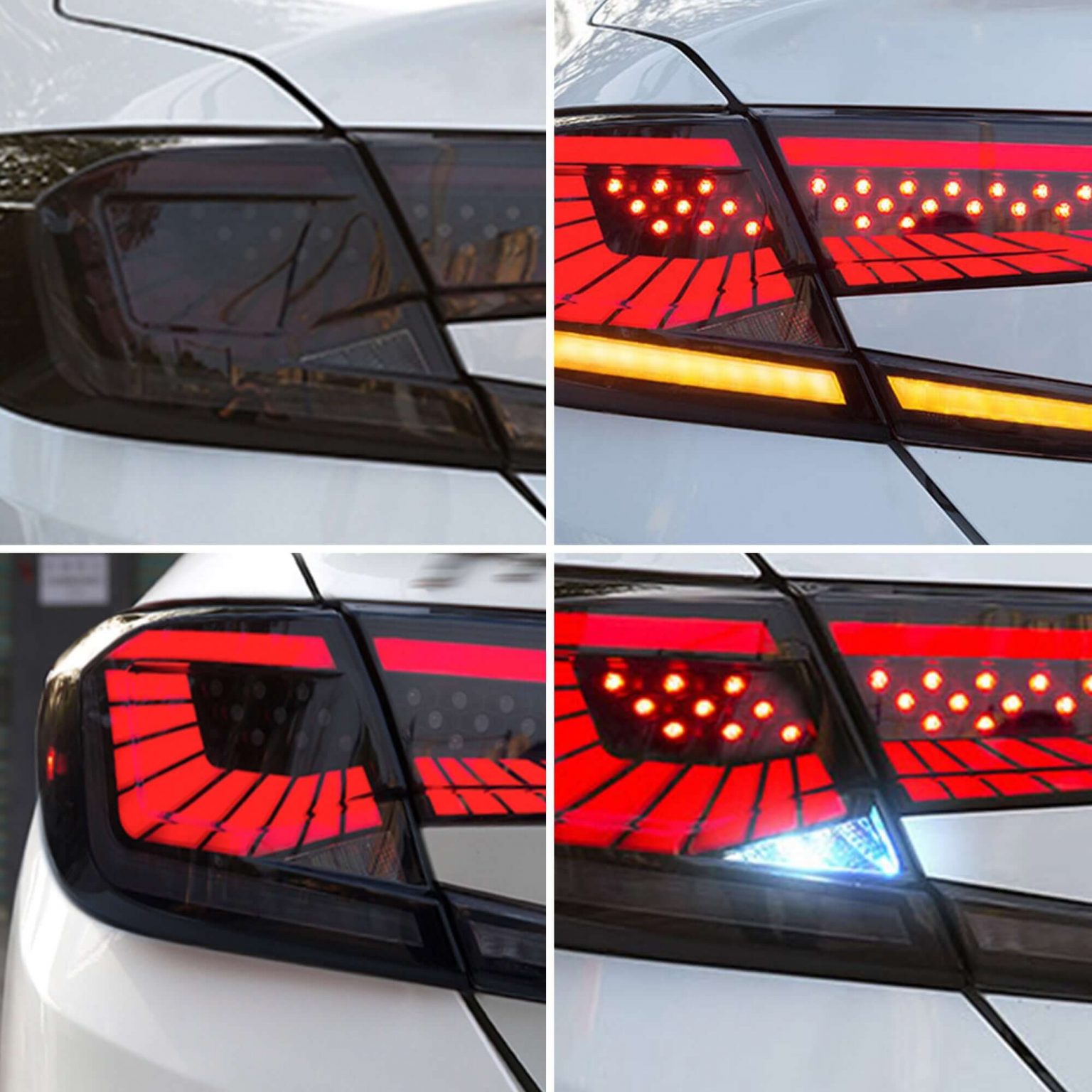 VLAND LED Tail Lights With Dynamic Lighting Smoked for 2018