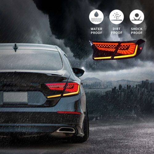 VLAND LED Tail Lights With Dynamic Welcome Lighting Smoked for 2018-2022 Honda Accord 10th Gen - Image 6