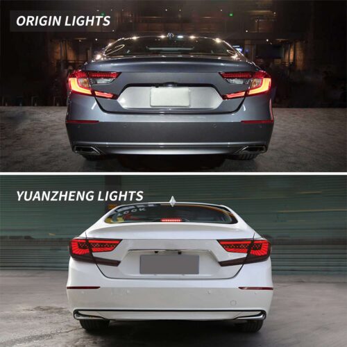 VLAND LED Tail Lights With Dynamic Welcome Lighting Smoked for 2018-2022 Honda Accord 10th Gen - Image 7