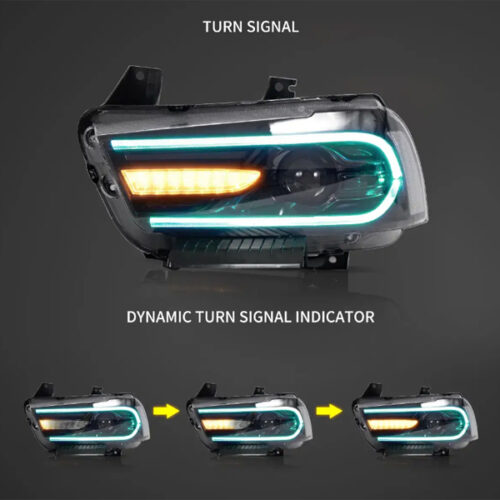 Vland 2011 - 2014 Dodge Charger RGB Dual Beam Projector Headlights - Image 3
