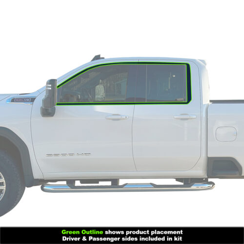 Crux Motorsports Window Chrome Delete Kit for 2020 +  GMC Sierra 2500 & 3500 Double Cab - Image 3