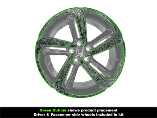 Crux Motorsports Forged Carbon Confetti Wheel overlays for 2018 - 2022 Honda Accord Sport 19" Wheels - Image 4