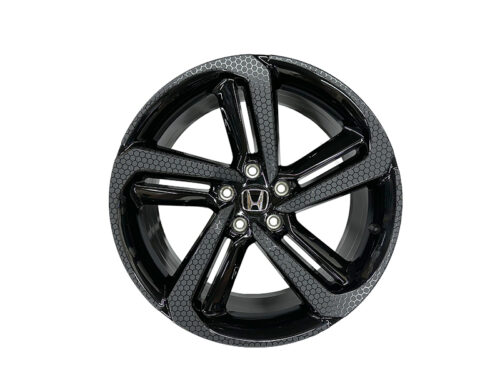 Crux Motorsports Honeycomb Black Wheel overlays for 2018 - 2022 Honda Accord Sport 19" Wheels - Image 2