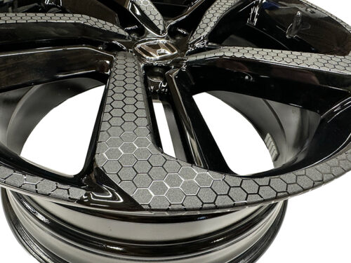 Crux Motorsports Honeycomb Black Wheel overlays for 2018 - 2022 Honda Accord Sport 19" Wheels - Image 3