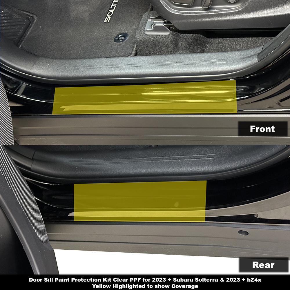 Luxshield Car Door Sill Protector for Renault Captur II I 2020-2023 -  Protective Film Car Door Accessories Trim Paint Protection Film Carbon Black