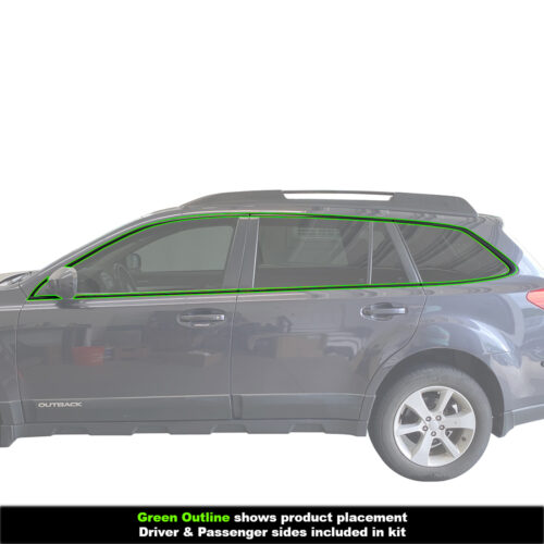 Crux Motorsports Window Chrome Delete Kit for 2010 - 2014 Subaru Outback - Image 3
