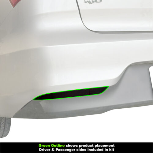 Crux Moto Rear Bumper Reflector Tint Overlays Dark Smoke 20% for 2012 - 2015 Kia Rio Sedan - Image 3