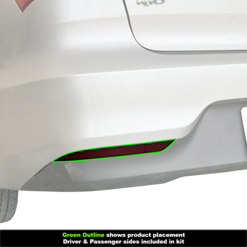 Crux Moto Rear Bumper Reflector Tint Overlays Light Smoke 50% for 2012 - 2015 Kia Rio Sedan - Image 3