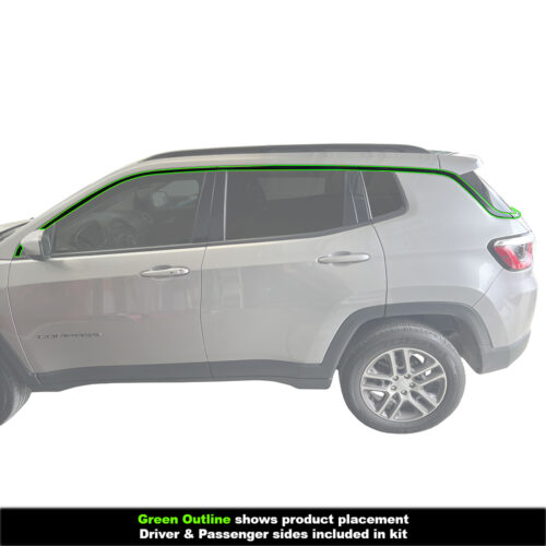 Crux Moto Window Chrome Delete Kit for 2017 + Jeep Compass - Image 3