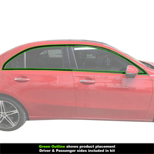 Crux Moto Window Chrome Delete Kit for 2018 - 2022 Mercedes Benz A220 - Image 3