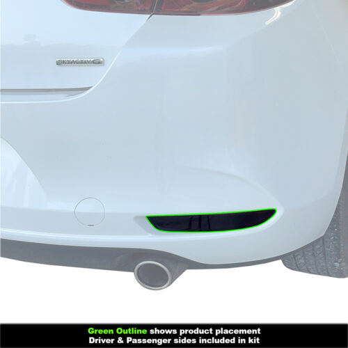 Crux Moto Rear Bumper Reflector Tint Overlay for 2019 - 2024  Mazda 3 Sedan - Image 3