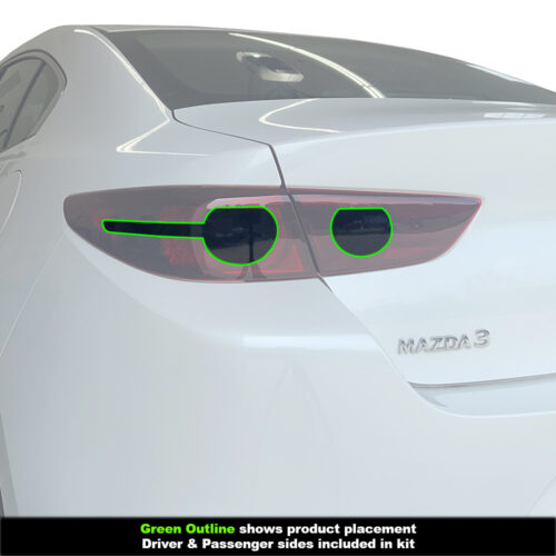 Crux Moto Tail Light Tint Overlay for 2019 - 2024  Mazda 3 Sedan - Image 3