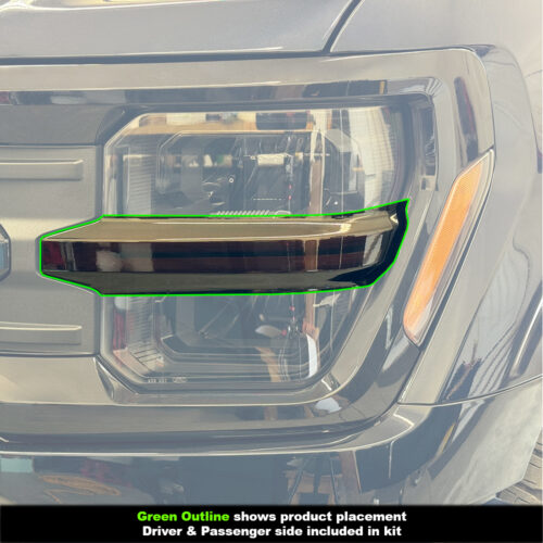 Crux Motorsports Headlight Front Tint Dark Smoke 20% for Ford F150 2024 + - Image 3