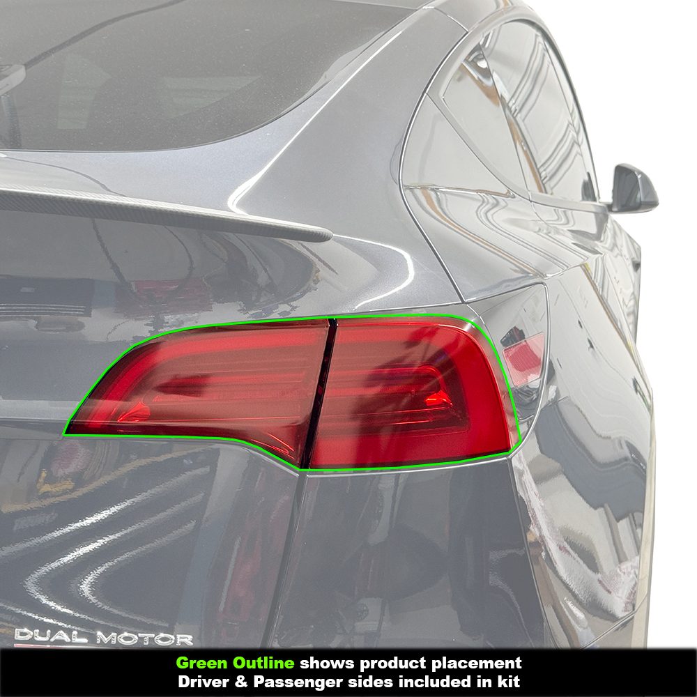 Crux Motorsports Tail Light Tint Full Red for Tesla Model Y 2020 + & Model 3 2017 - 2023 - Image 3