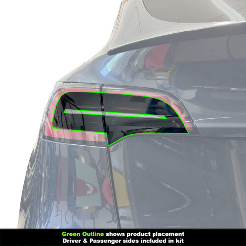 Crux Motorsports Tail Light Tint Rear Reverse Light Cutout Dark Smoke 20% for Tesla Model Y 2020 + & Model 3 2017 - 2023 - Image 3