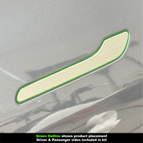Crux Motorsports Door Handle Wrap Brushed Aluminum for Tesla Model Y 2020 + & Model 3 2017 - 2023 - Image 3