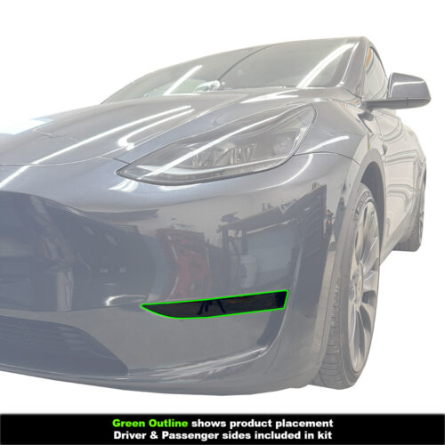 Crux Motorsports Fog Light Tint Dark Smoke 20% for Tesla Model Y 2020 + & Model 3 2017 - 2023 - Image 3