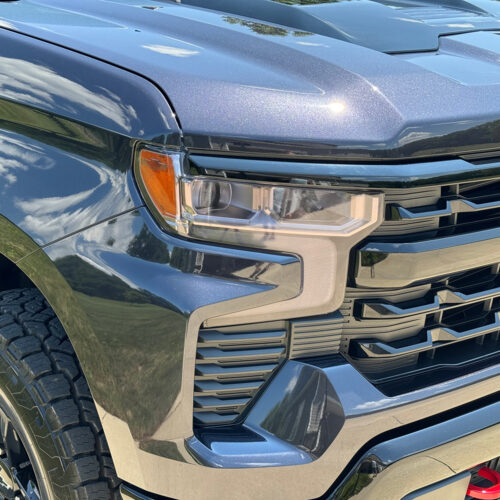 Crux Motorsports Headlight Tint Full Overlay Light Smoke 50% for Chevrolet Silverado 1500 2022 + - Image 2