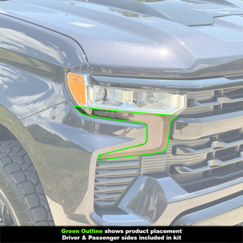 Crux Motorsports Headlight Tint Lower Overlay Light Smoke 50% for Chevrolet Silverado 1500 2022 + - Image 3