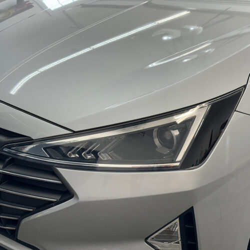 Crux Motorsports Headlight Tint Overlay Dark Smoke 20% for Hyundai Elantra 2019 - 2020 - Image 2