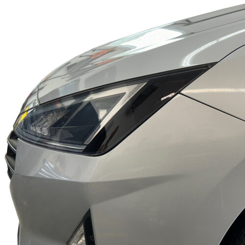 Crux Motorsports Headlight Tint Overlay Dark Smoke 20% for Hyundai Elantra 2019 - 2020 - Image 4