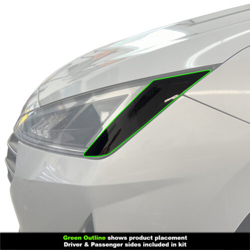 Crux Motorsports Headlight Tint Overlay Dark Smoke 20% for Hyundai Elantra 2019 - 2020 - Image 5