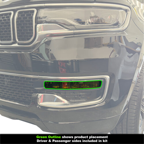 Crux Motorsports Fog Light Tint Overlay Yellow for Jeep Wagoneer 2022 + - Image 3