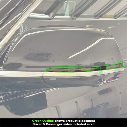 Crux Motorsports Mirror Turn Signal Tint Overlay Light Smoke 50% for Jeep Wagoneer 2022 + - Image 3