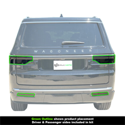 Crux Motorsports Rear Light Tint Overlay Kit Dark Smoke 20% for Jeep Wagoneer 2022 + - Image 3