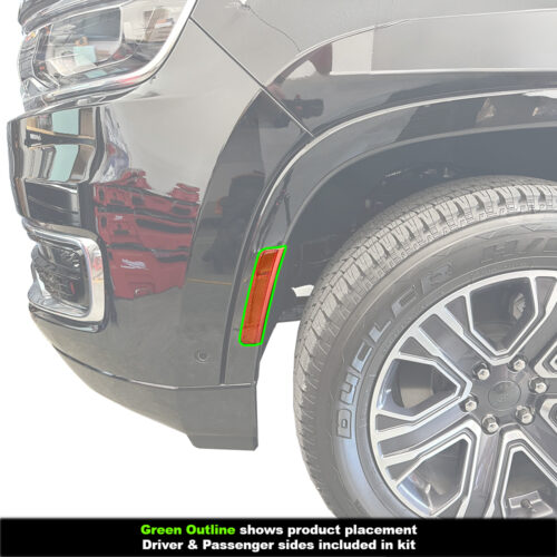 Crux Motorsports Front & Rear Side Marker Light Tint Overlay Light Smoke 50% for Jeep Wagoneer 2022 + - Image 4