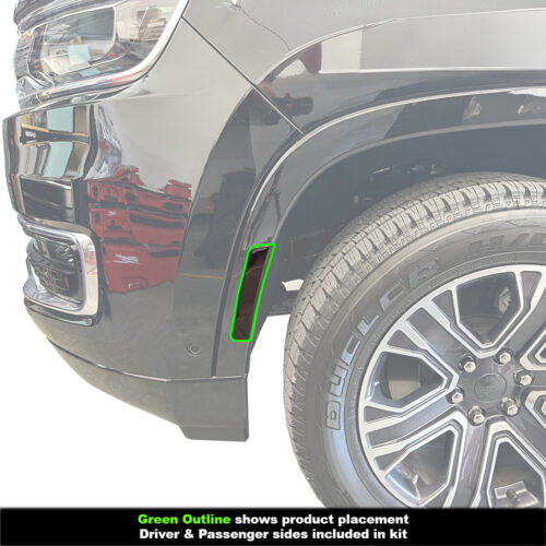 Crux Motorsports Front & Rear Side Marker Light Tint Overlay Dark Smoke 20% for Jeep Wagoneer 2022 + - Image 4
