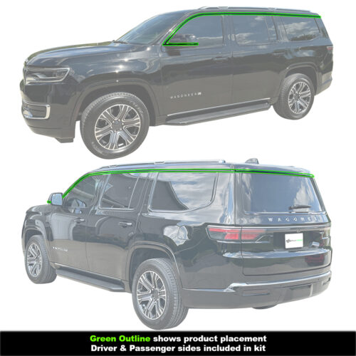 Crux Motorsports Window Chrome Delete Wrap Overlay for Jeep Wagoneer 2022 + - Image 6