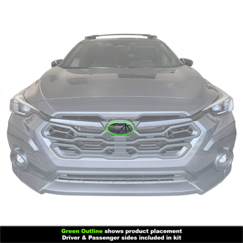Crux Motorsports Front & Rear Emblem Tint Overlay Dark Smoke 20% for Subaru Crosstrek 2024 + - Image 3