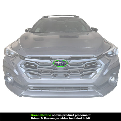 Crux Motorsports Front & Rear Emblem Tint Overlay Light Smoke 50% for Subaru Crosstrek 2024 + - Image 3