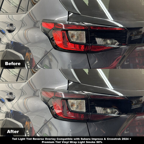 Crux Motorsports Tail Light Tint Reverse Overlay Light Smoke 50% for Subaru Impreza, Crosstrek & Wilderness 2024+