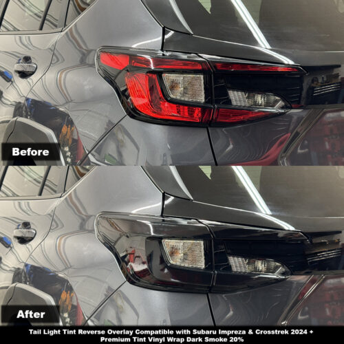 Crux Motorsports Tail Light Tint Reverse Overlay Dark Smoke 20% for Subaru Impreza, Crosstrek & Wilderness 2024+