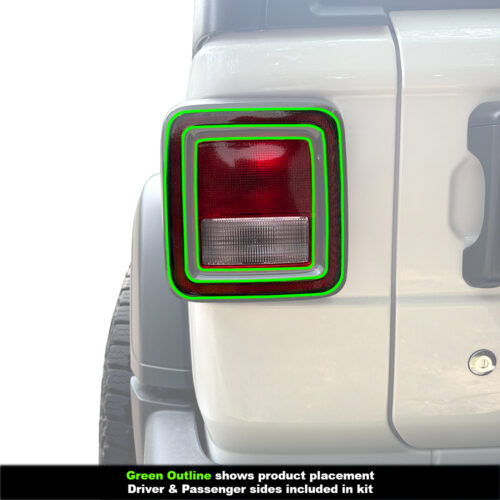 Crux Moto Rear Tail Light Tint NON LED Light Smoke 50% compatible with Jeep Wrangler 2018+ - Image 3