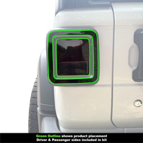 Crux Moto Rear Tail Light Tint NON LED Dark Smoke 20% compatible with Jeep Wrangler 2018+ - Image 3